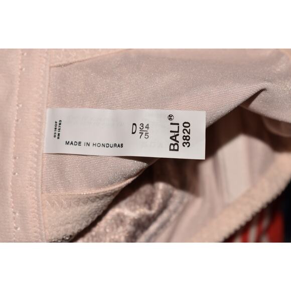 BALI NEW $44 Double Support Lace Wireless Bra Pink Chic Lace Print 34D - Picture 3 of 3